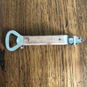 Vintage Phoenix Ware Bottle Can Opener Made in Italy Wood Handle